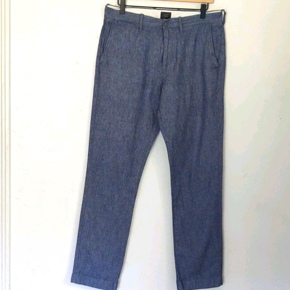 J.Crew Stretch 770 Chambray Chinos 31× 32